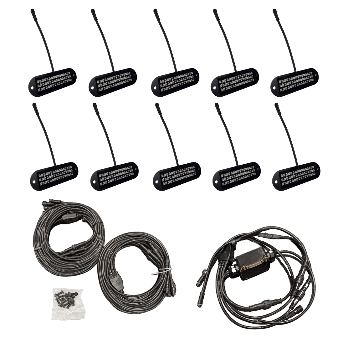 R1 Industries LED Light Whips & Rock Lights 10PODXLRL