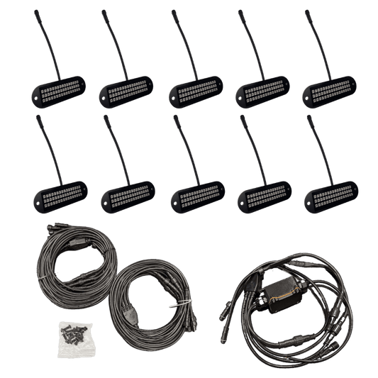 R1 Industries LED Light Whips & Rock Lights 10PODXLRL